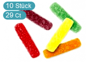 Gummistäbchen sauer (10x)